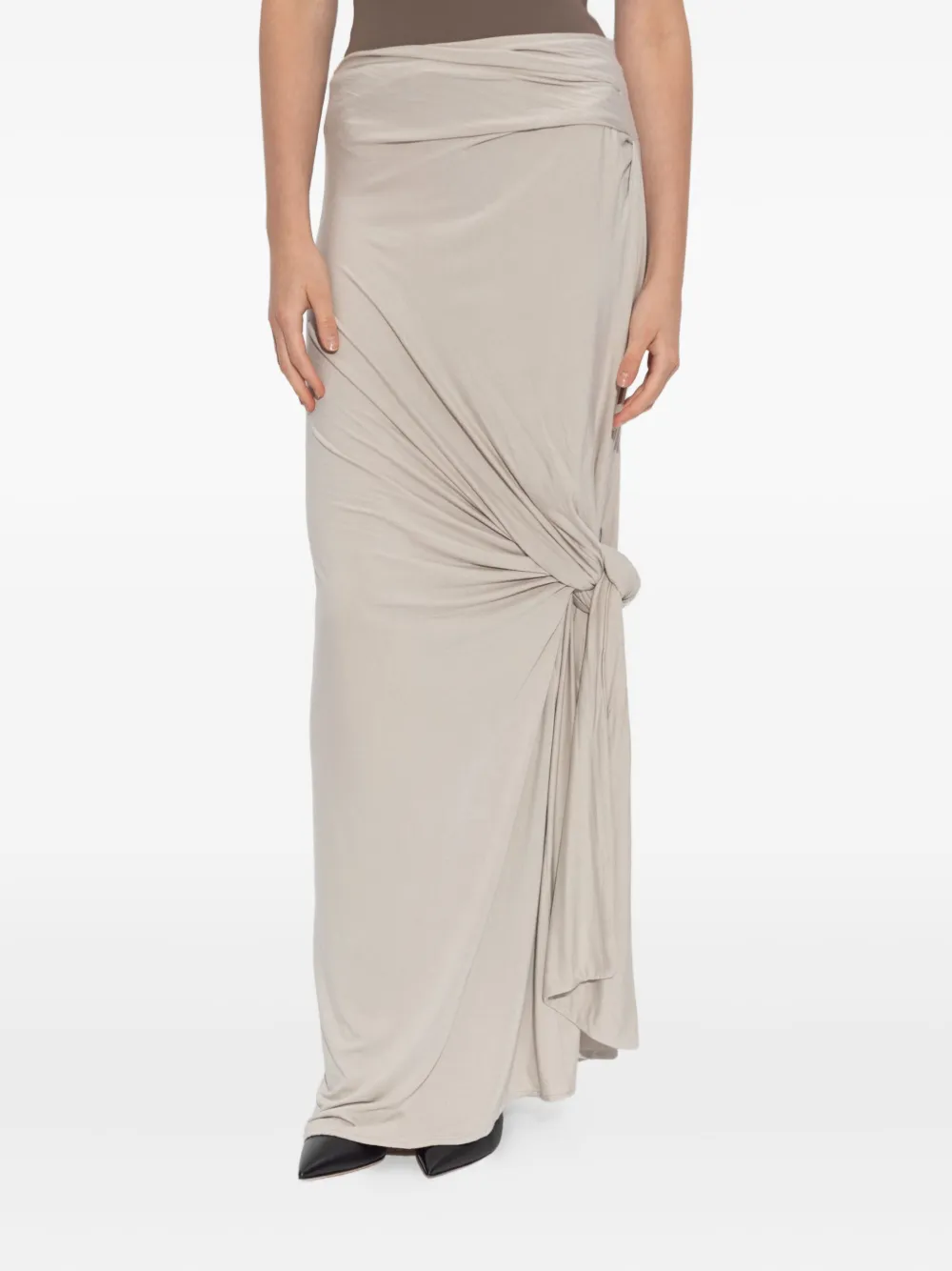 Entire Studios Knotted Maxi Skirt In Neutral