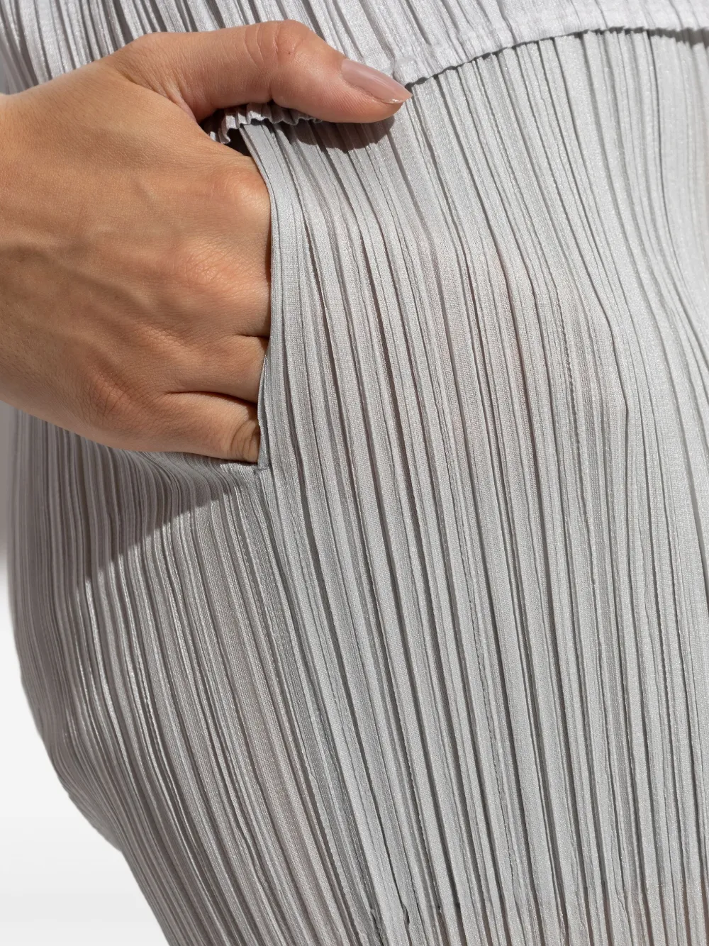 Issey Miyake Pleated Trousers In Gray