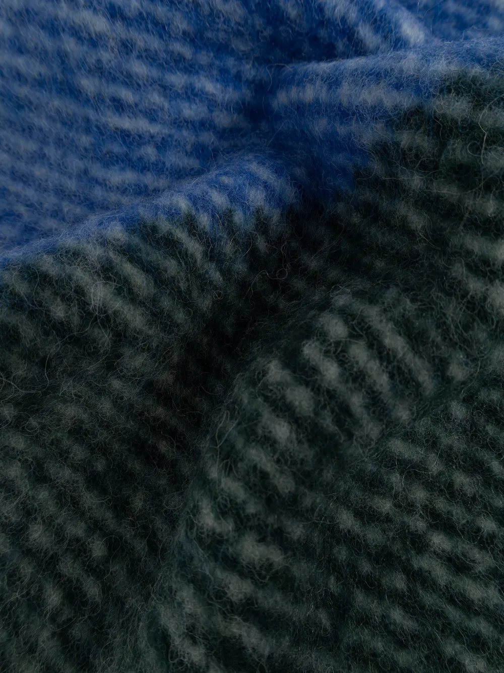 Loewe Colour-block Fringed Scarf In Green