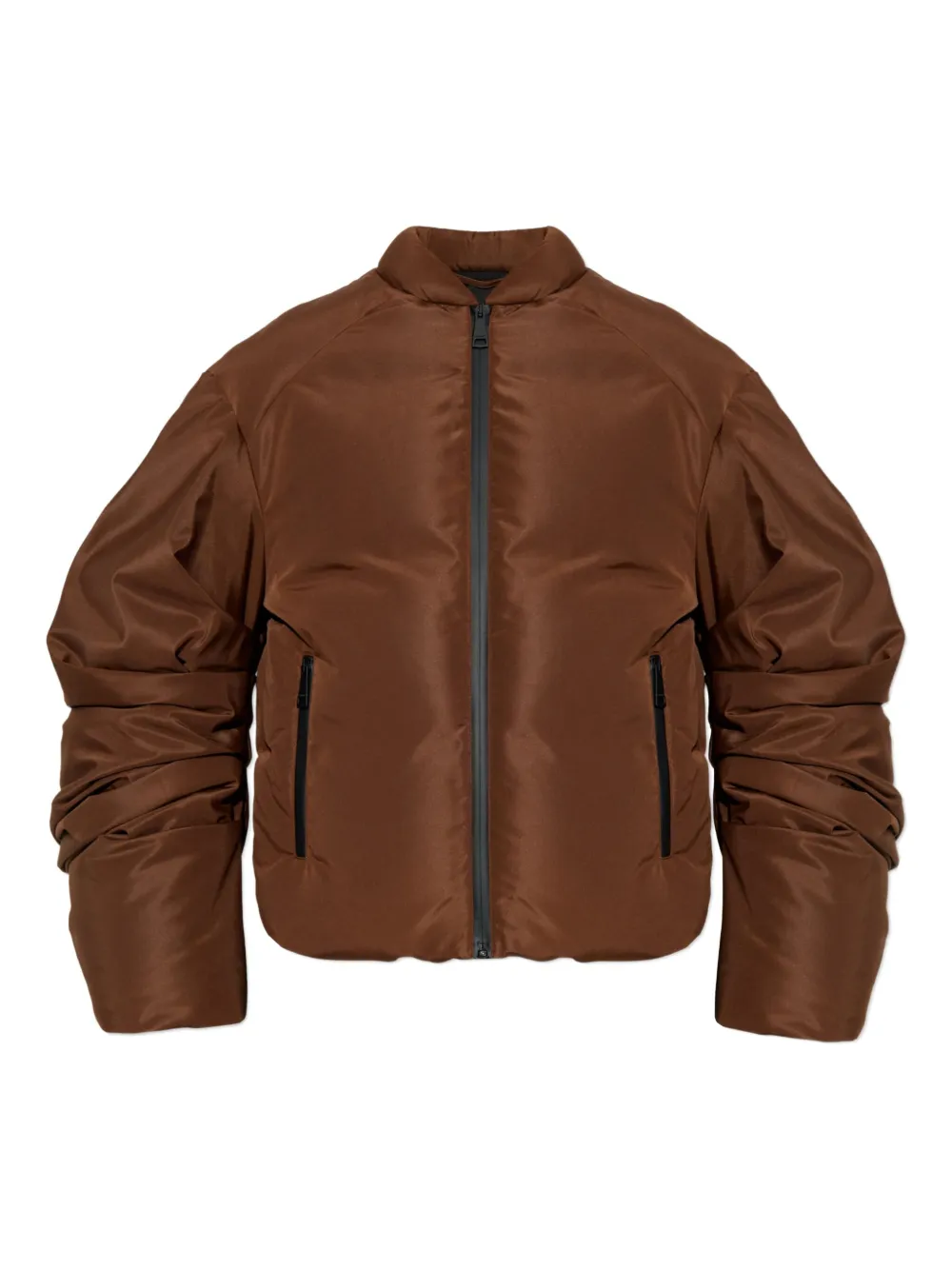 Khrisjoy Lily ruched sleeve jacket | Brown | Image 1