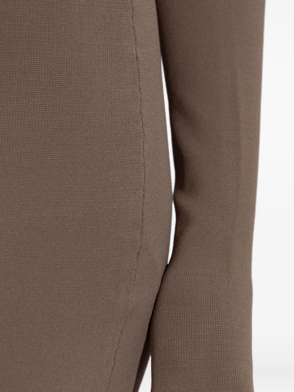 ENTIRE STUDIOS Mini-jurk met lange mouwen en col Bruin