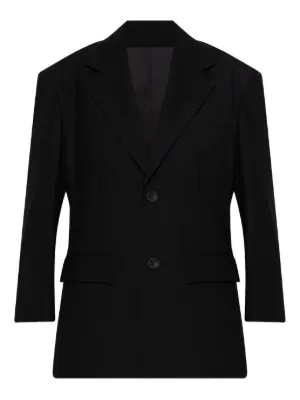 MM6 Maison Margiela ピークドラペル ジャケット | ブラック | FARFETCH JP
