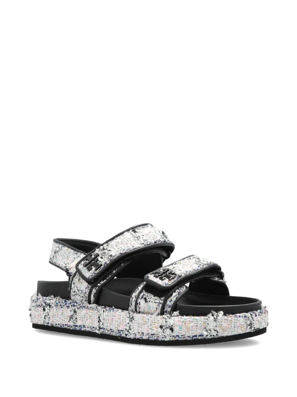Tory Burch logo-detail strap sandals Wit
