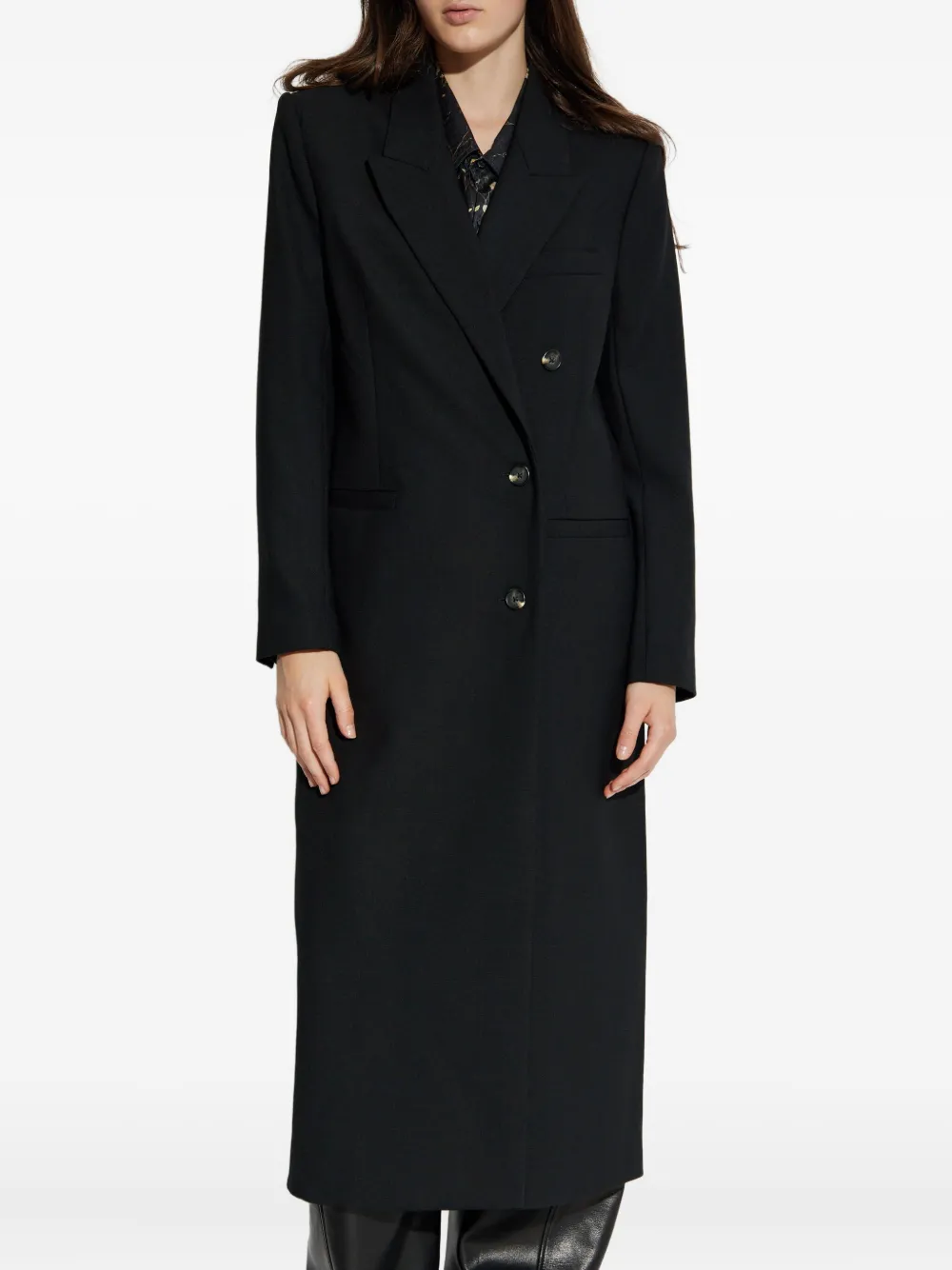 Rag & Bone Double-breasted Coat In Black