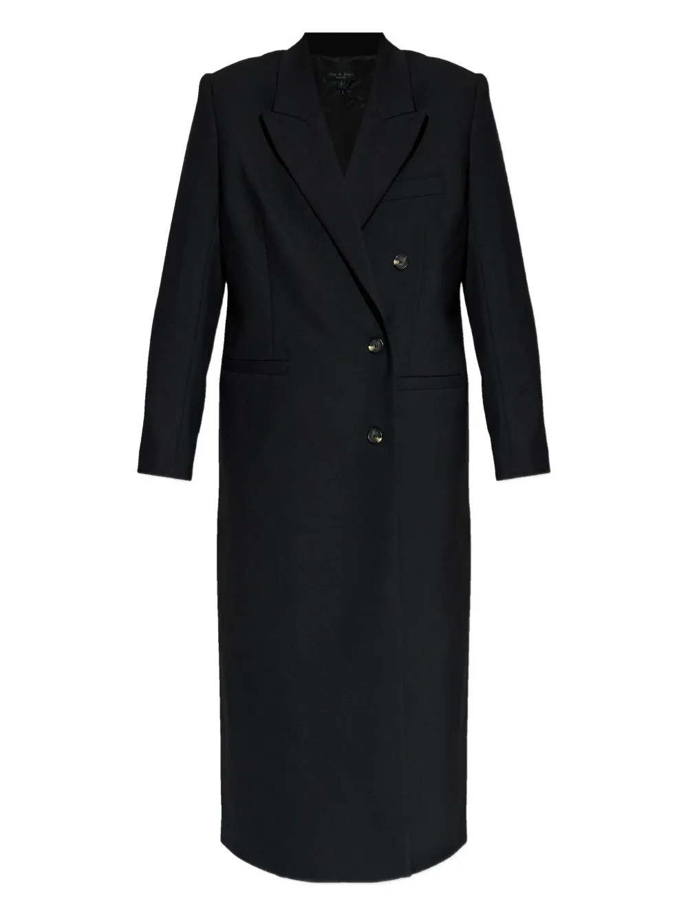 rag & bone double-breasted coat | Black | Image 1