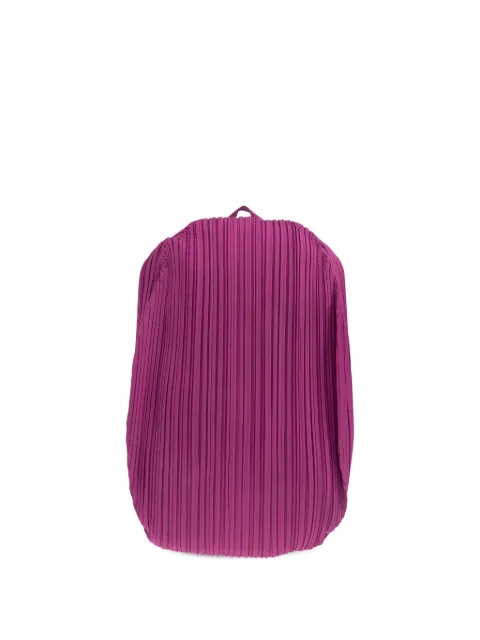 Pleats Please Issey Miyake mochila plisada con diseño oval
