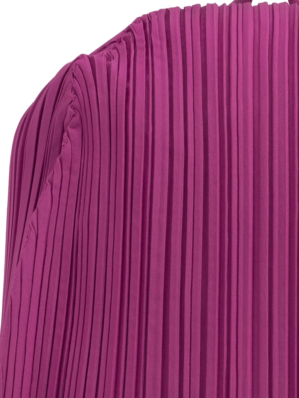 Issey Miyake Pleated Oval Backpack In Purple