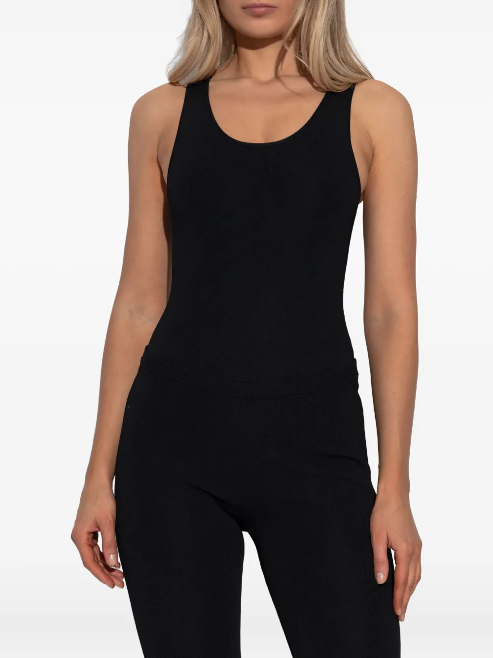 Entire Studios Ribbed Playsuit In Black