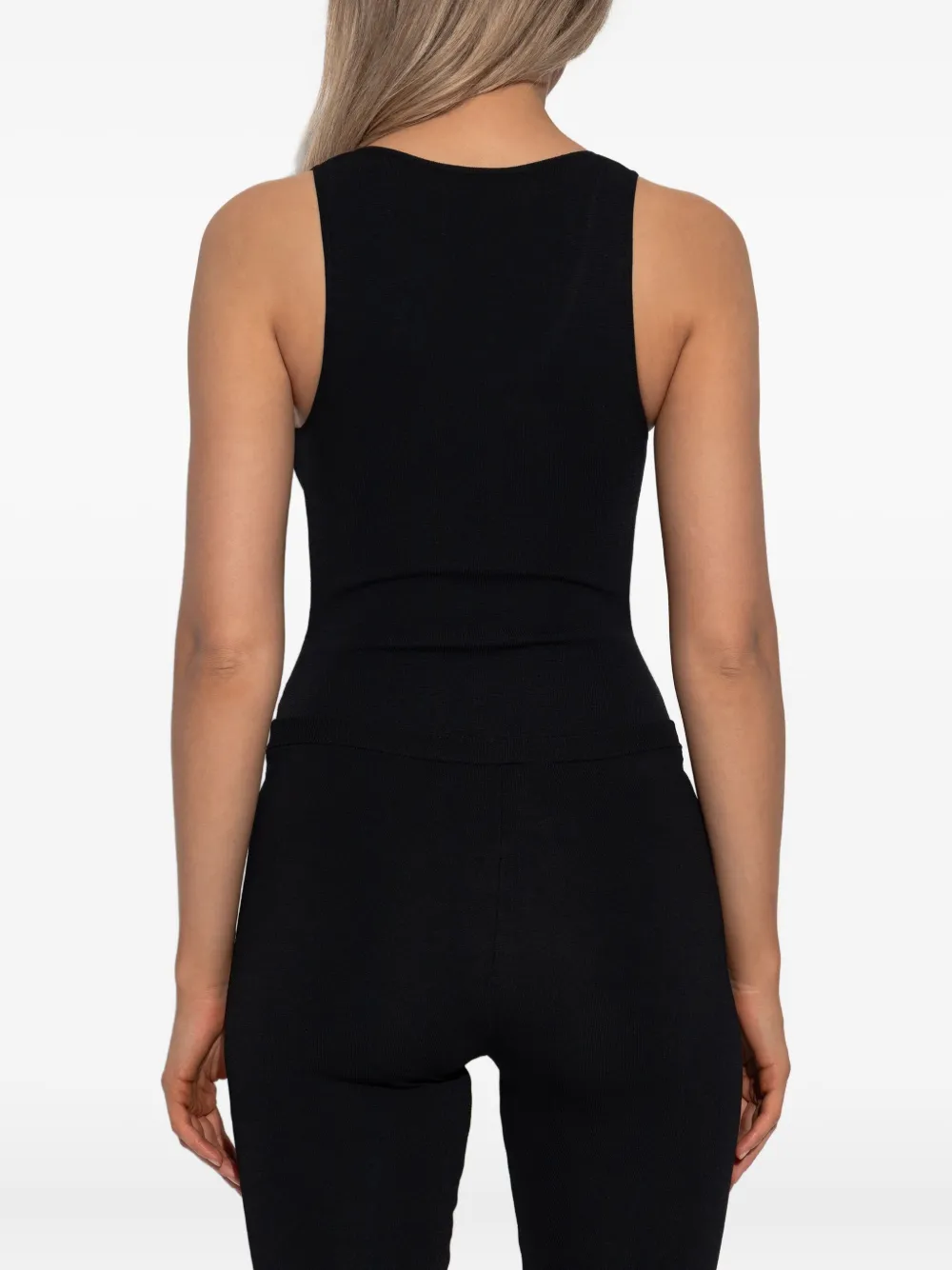 Entire Studios Ribbed Playsuit In Black