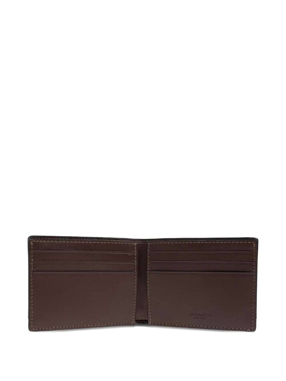Coach Portemonnee met logopatroon Bruin