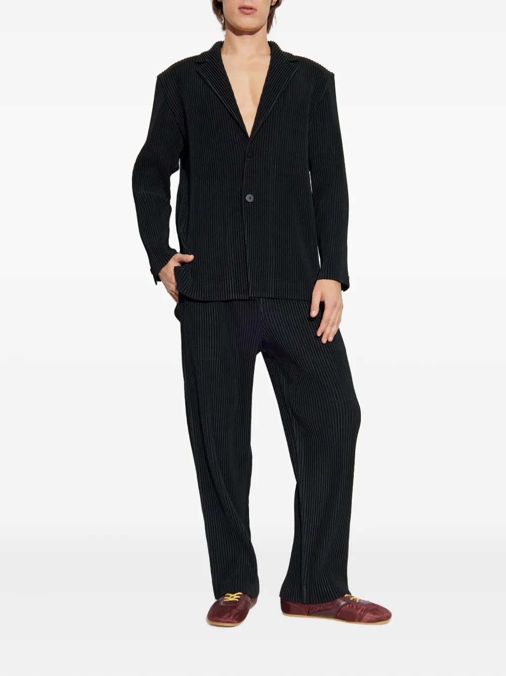 Homme Plissé Issey Miyake Kersey pleated trousers - Zwart