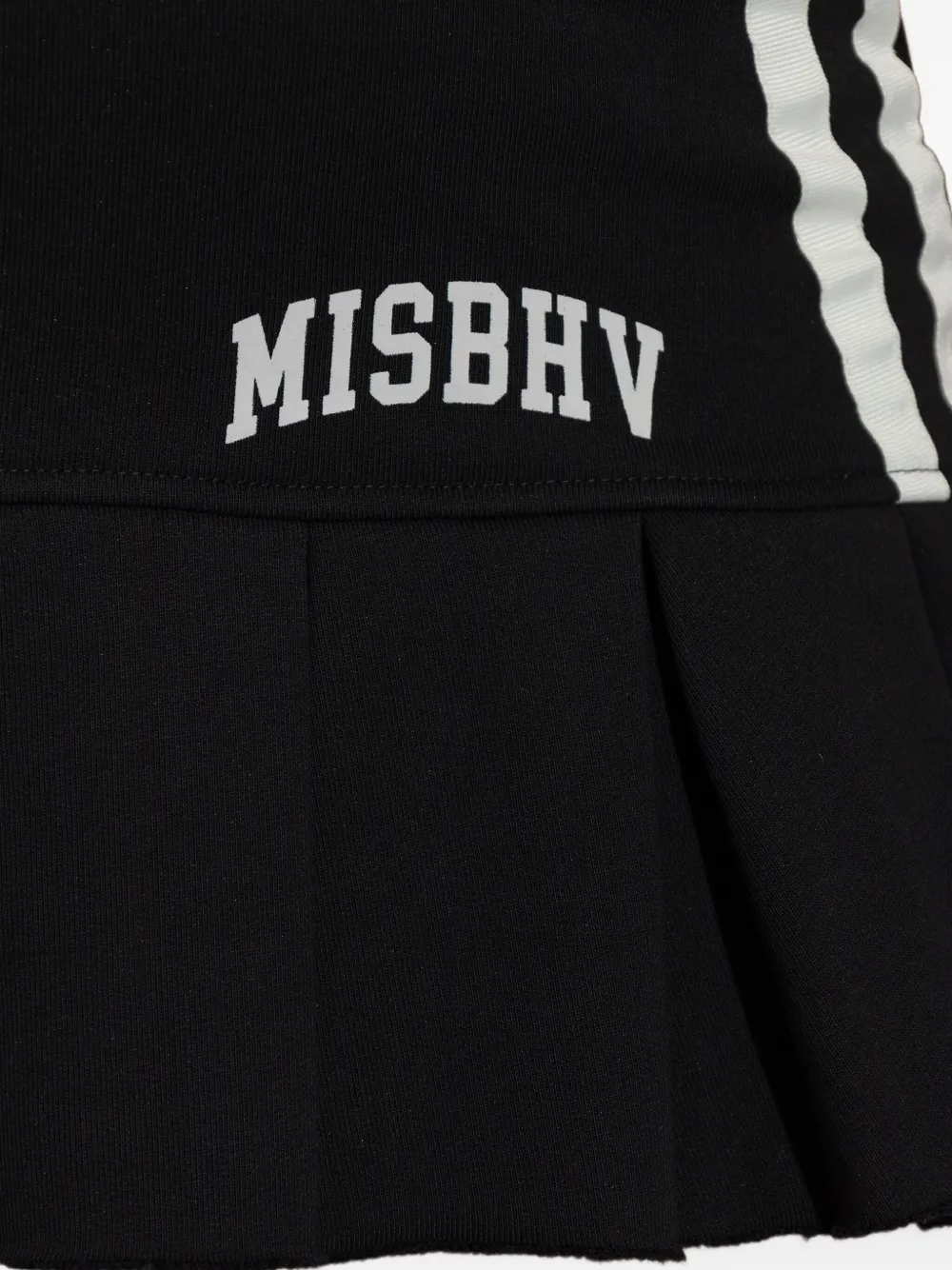 MISBHV Gestreepte plooirok Zwart