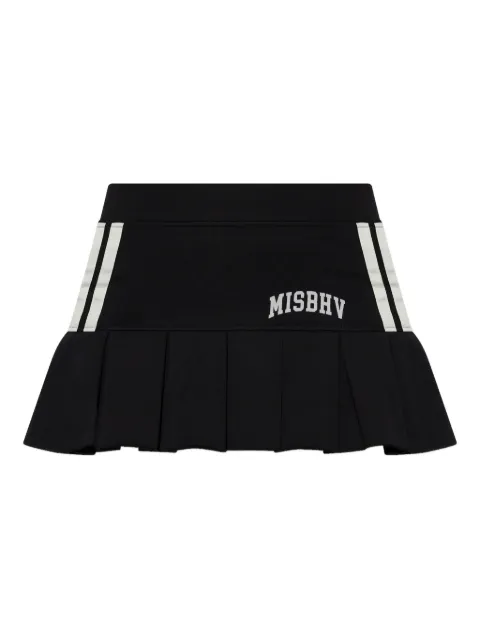 MISBHV striped pleated mini skirt