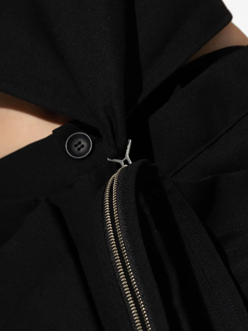 Issey Miyake Strapless top met gestrikte rug Zwart