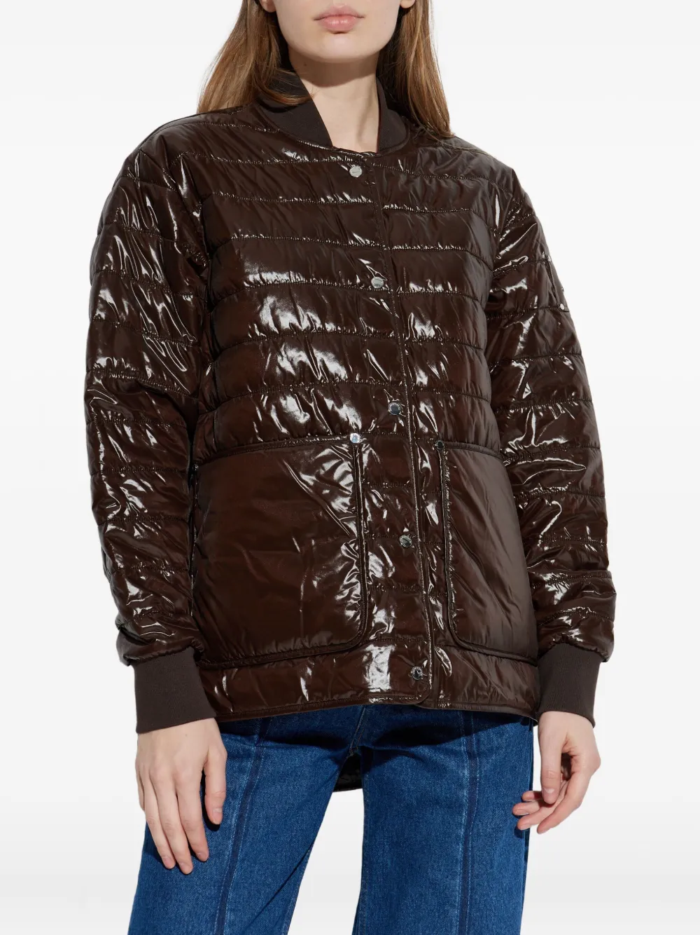 Moose Knuckles Long-sleeved Cotton Jacket In Brown