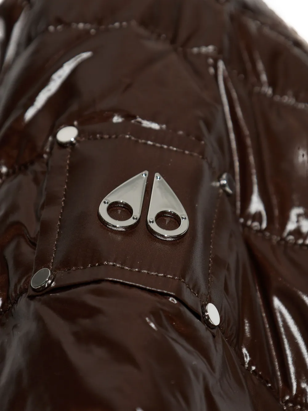 Moose Knuckles Long-sleeved Cotton Jacket In Brown