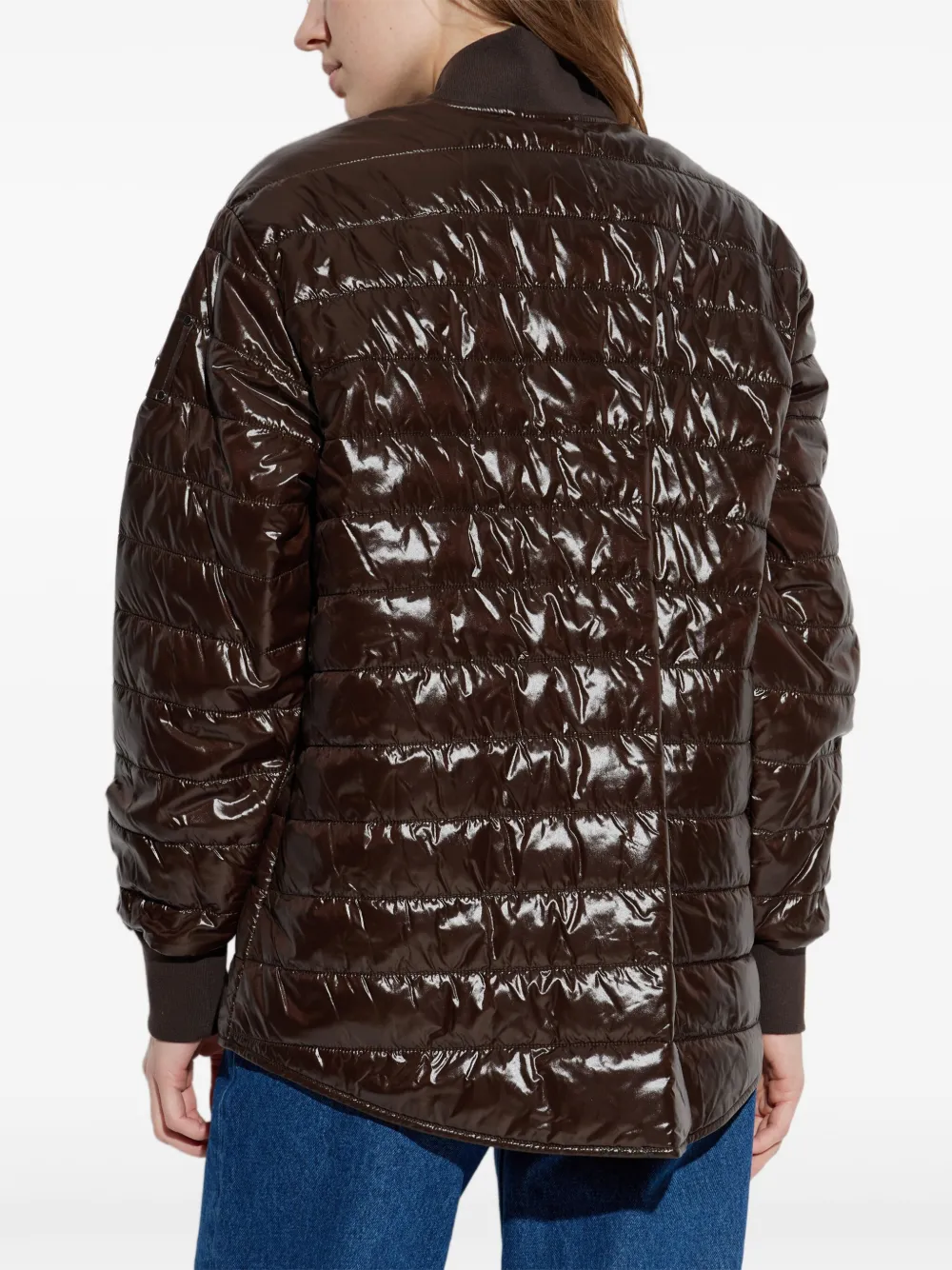 Moose Knuckles Long-sleeved Cotton Jacket In Brown