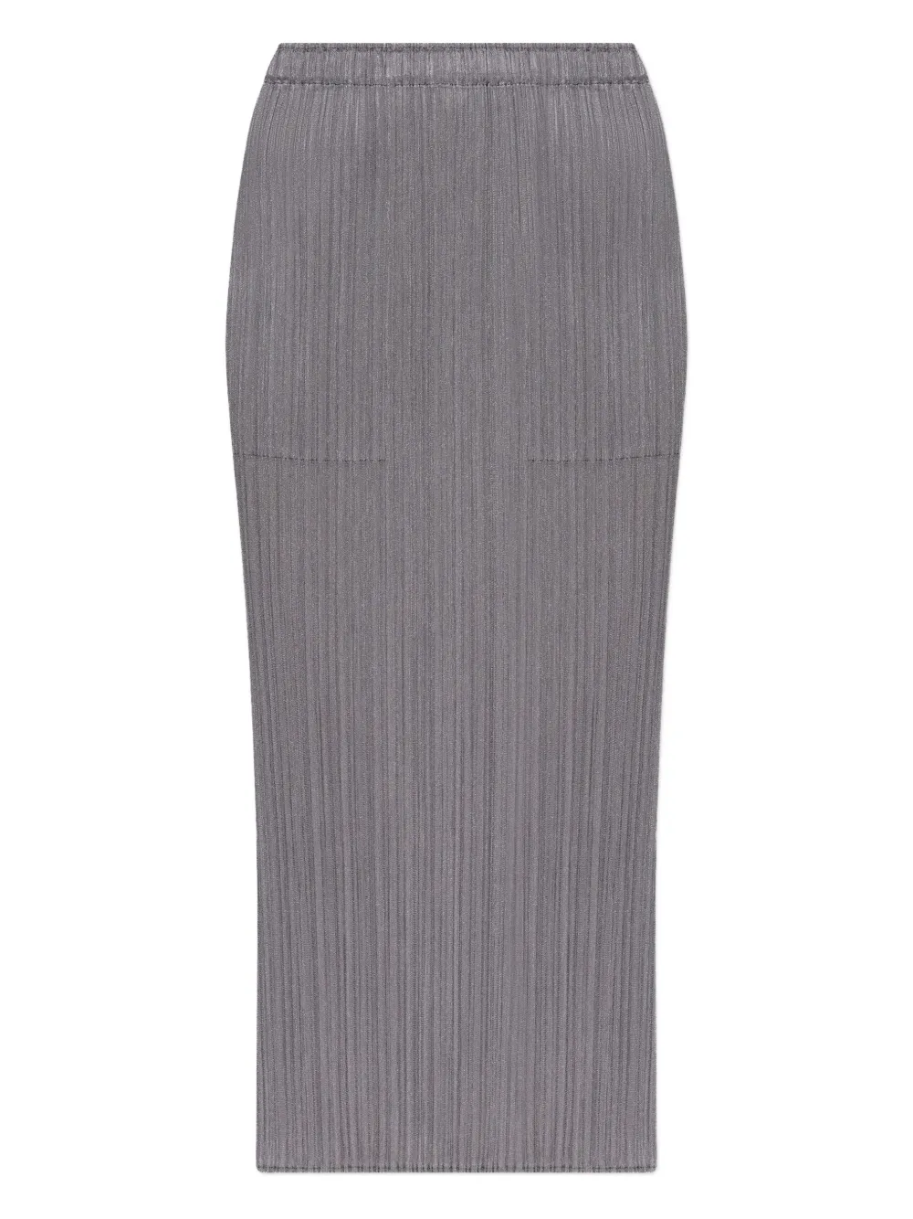 Issey Miyake Pleated Pocket Midi Skirt In Gray