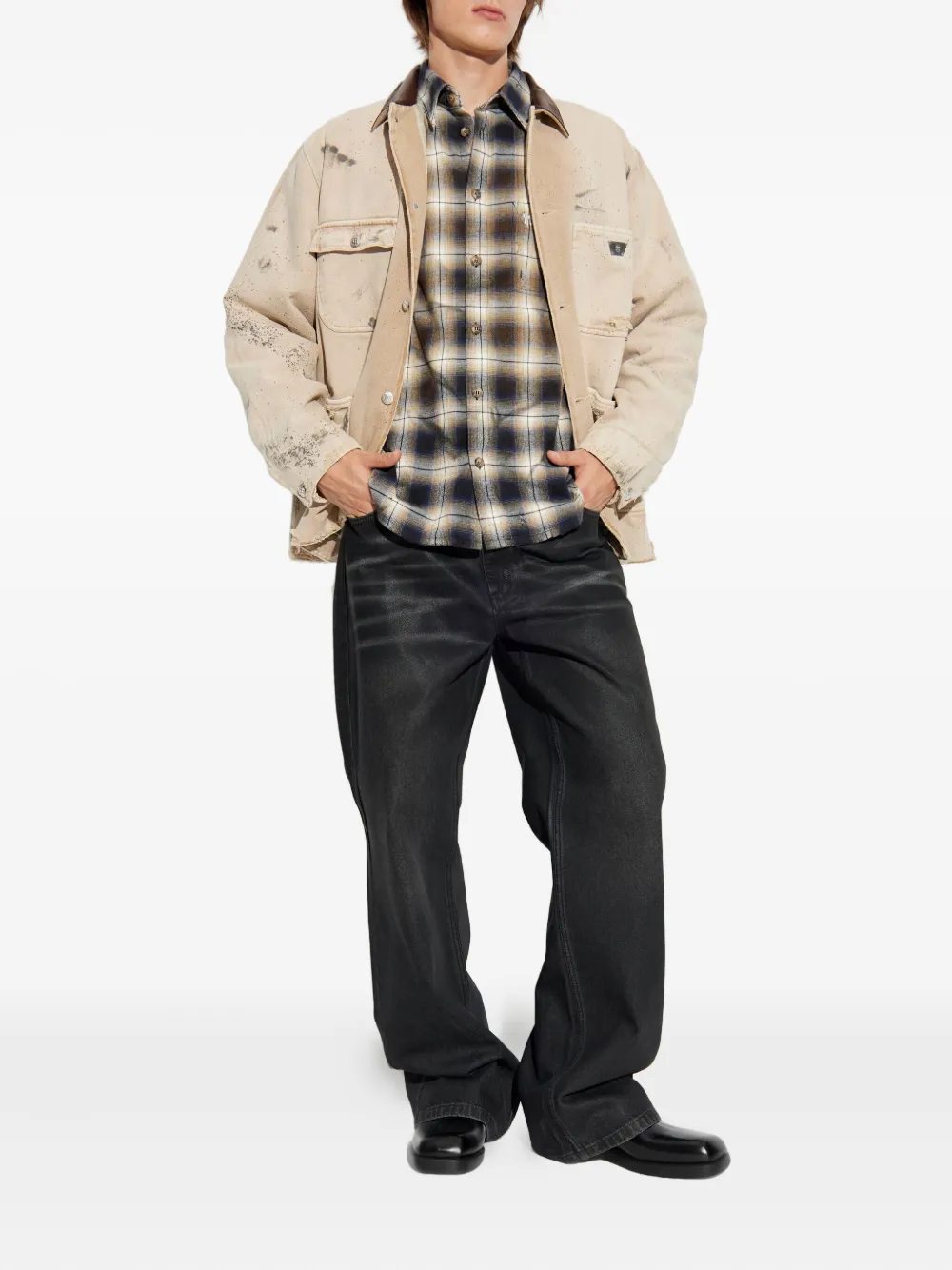 MISBHV plaid ripped shirt - Bruin