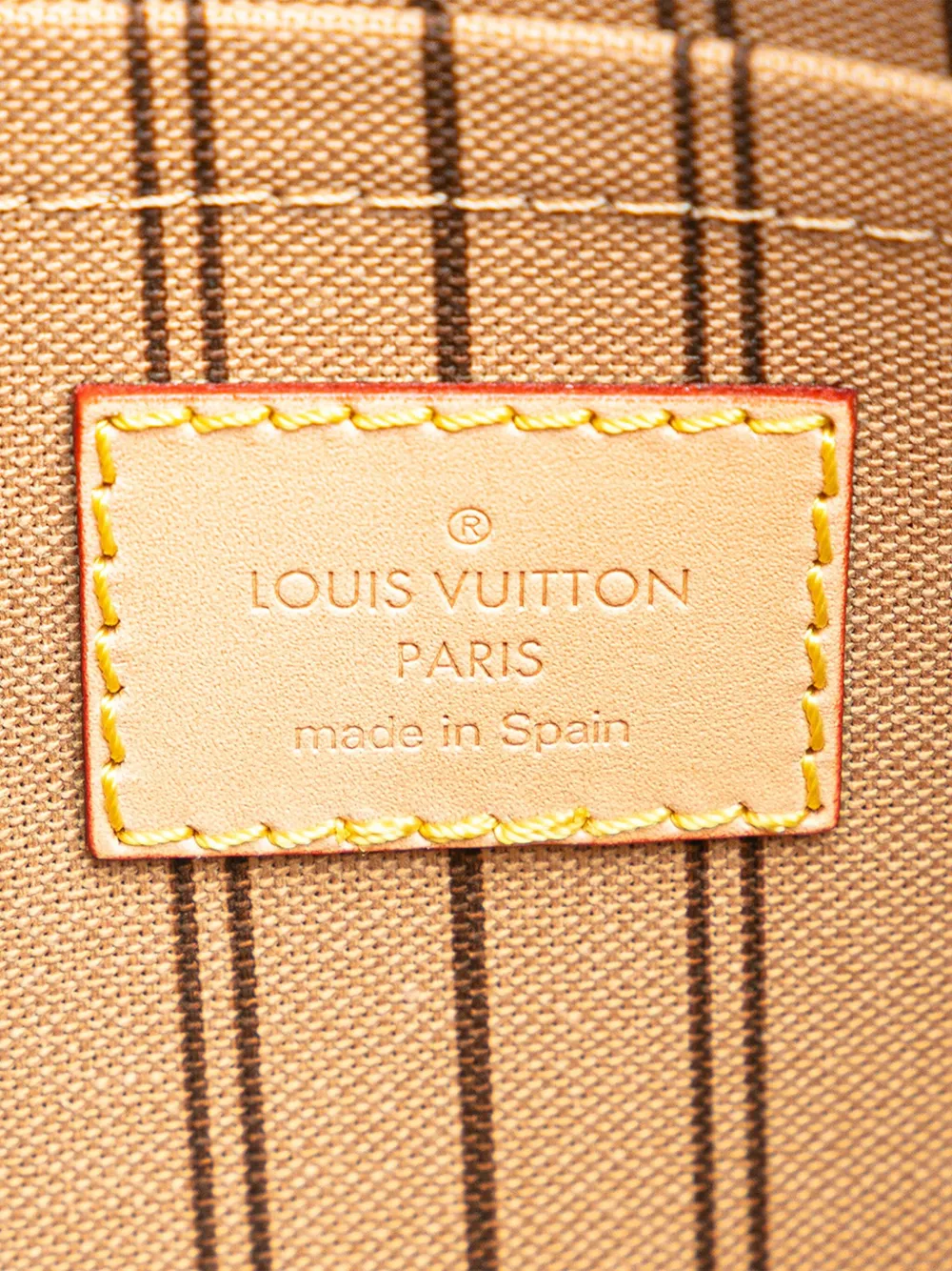 Pre-owned Louis Vuitton 1990-2025 Monogram Neverfull Pochette Pouch In Brown