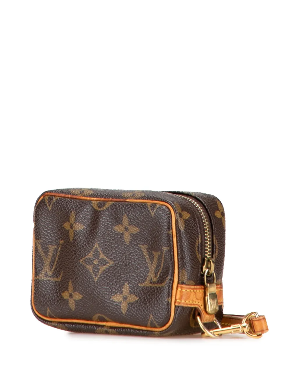 Pre-owned Louis Vuitton 2005 Monogram Trousse Wapity Pouch In Brown