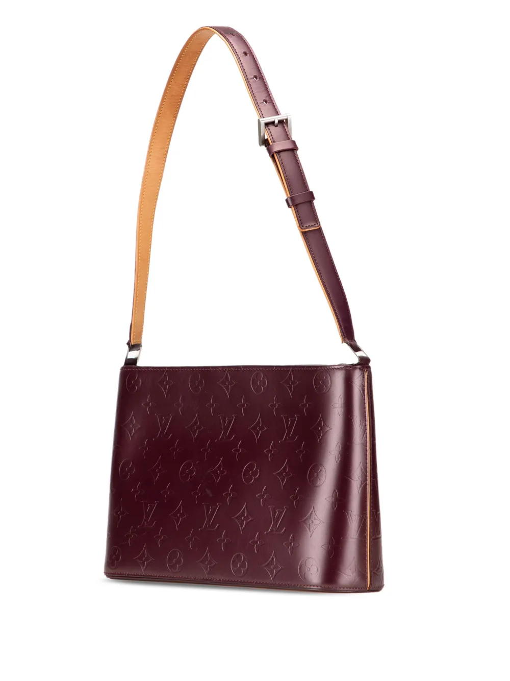 Pre-owned Louis Vuitton 2002 Monogram Mat Alston Shoulder Bag In Red