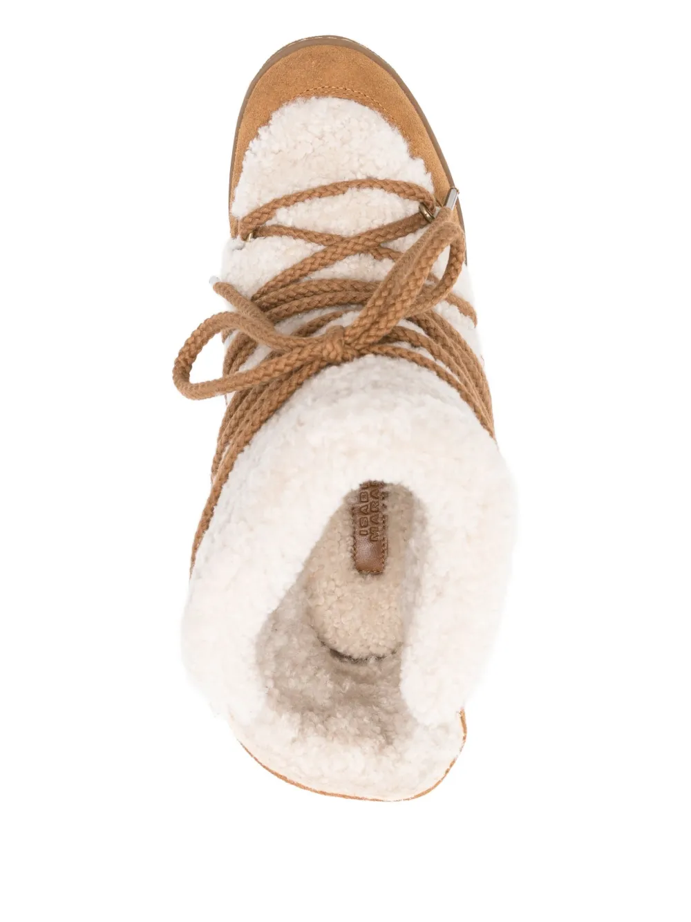 Isabel Marant Shearling And Suede Snow Boots In Brown