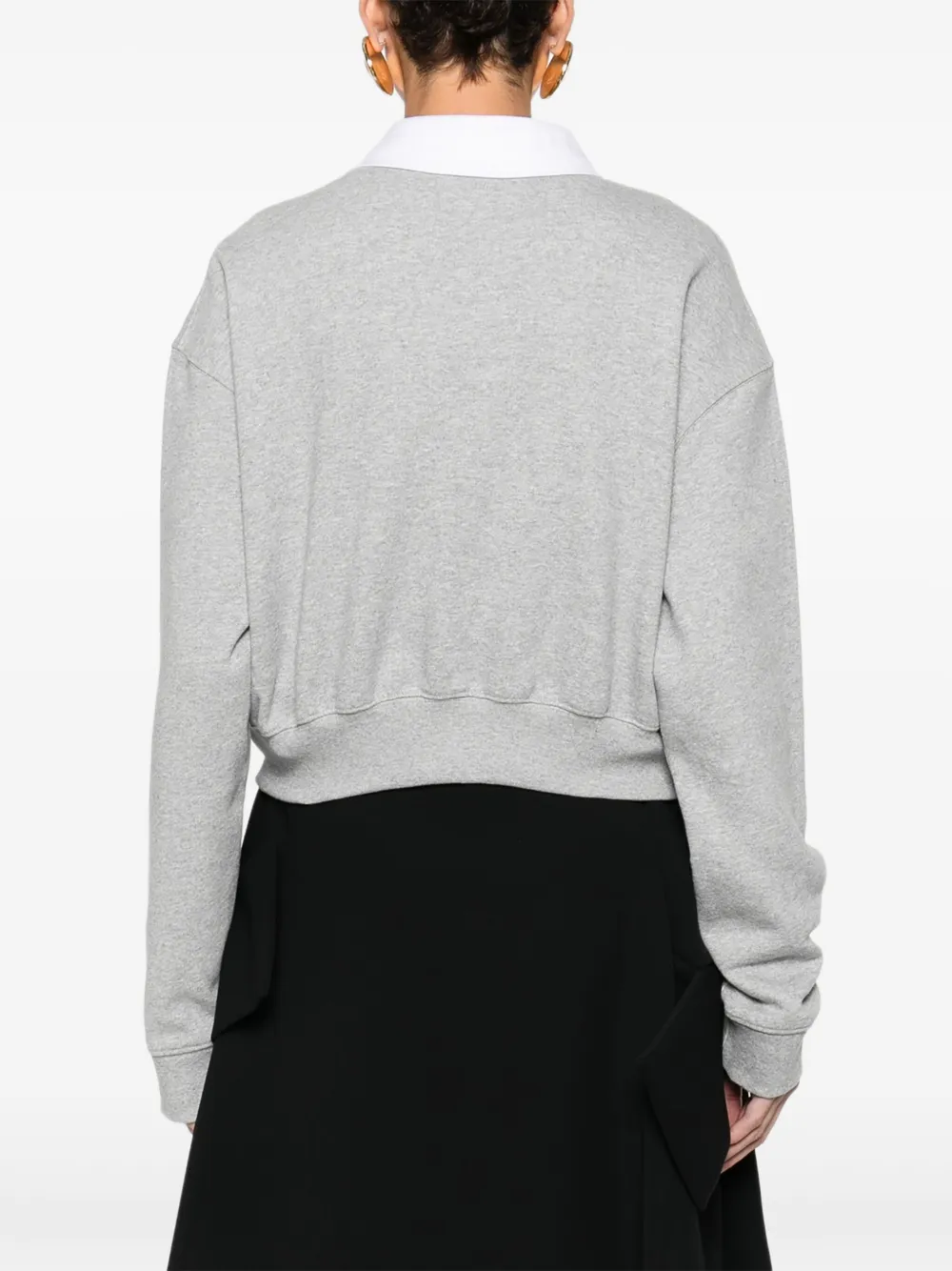 A.w.a.k.e. Asymmetric-collar Sweatshirt In Gray