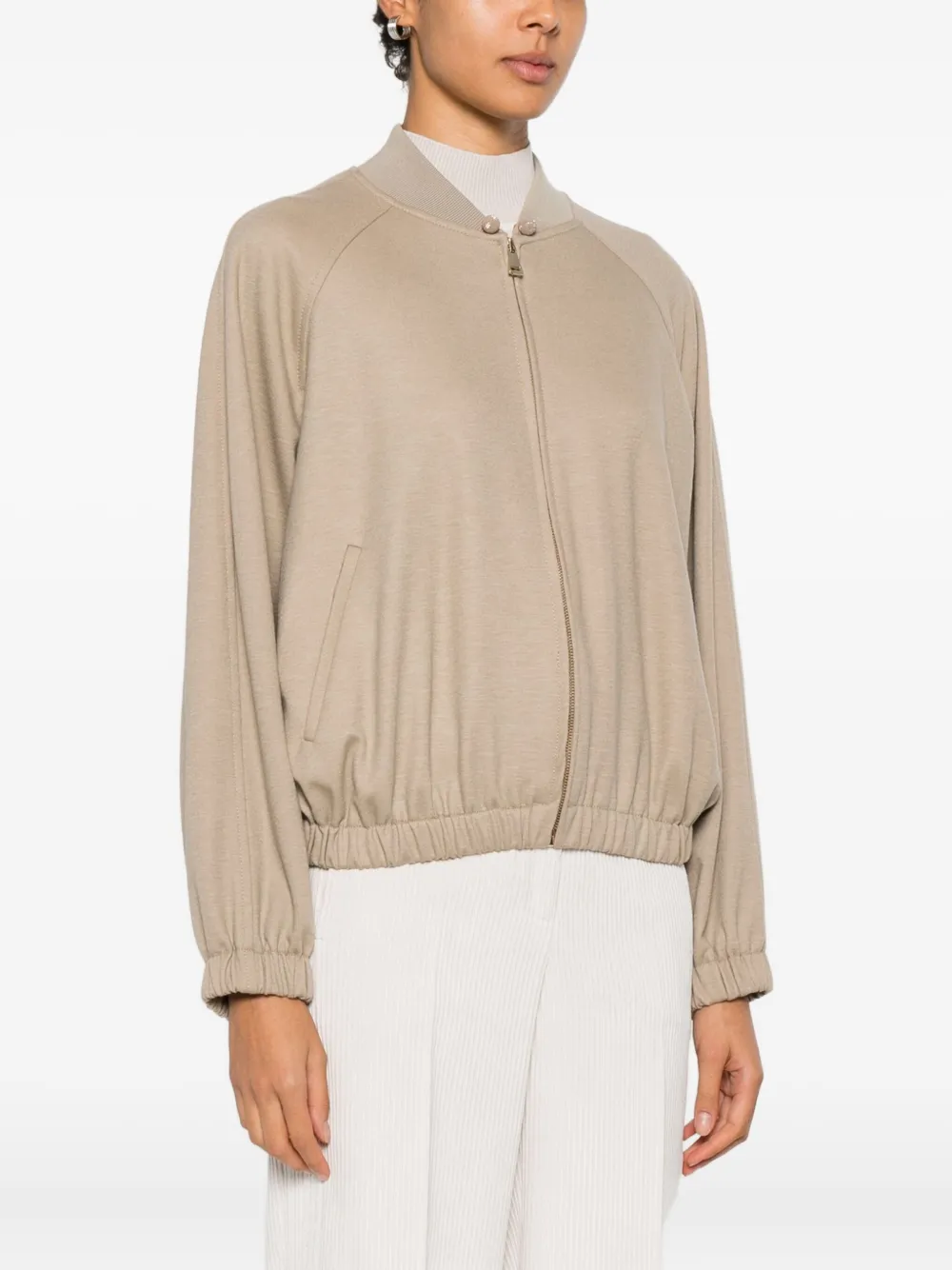 Fabiana Filippi Bomberjack met rits Beige