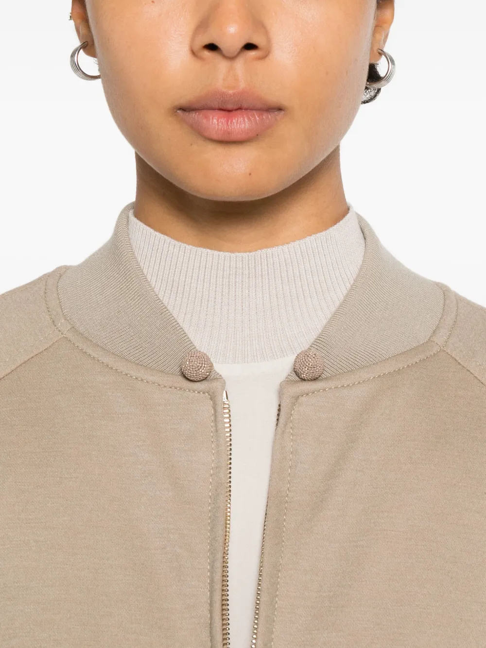 Fabiana Filippi Bomberjack met rits Beige