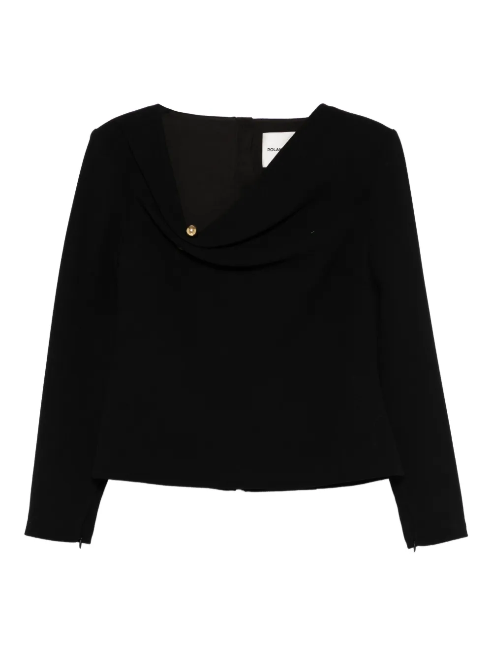 Roland Mouret top con cuello desbocado | negro | Image 1