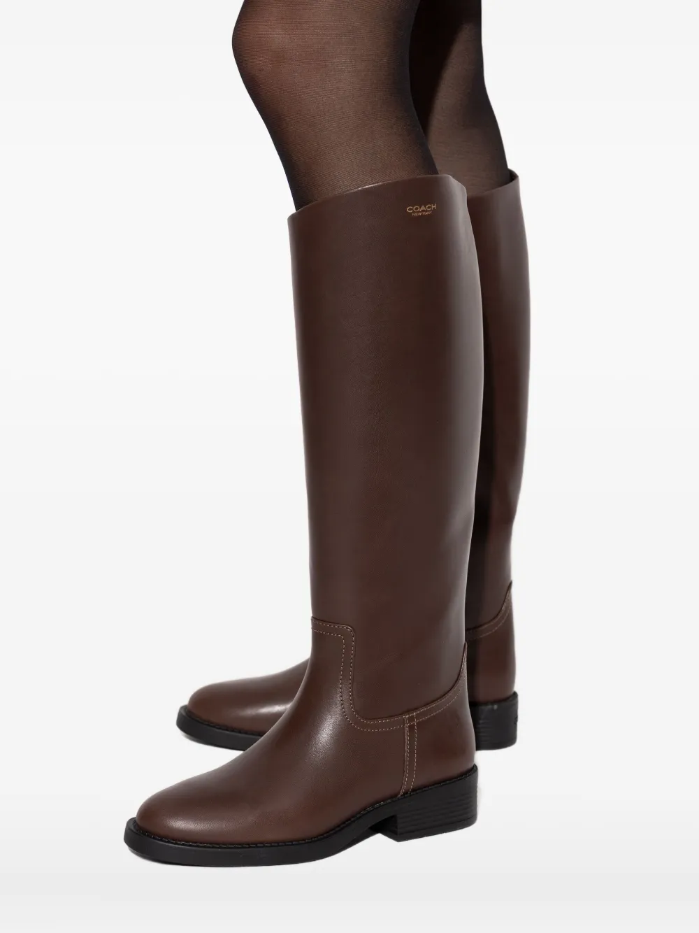 Coach Leren laarzen met rits Bruin