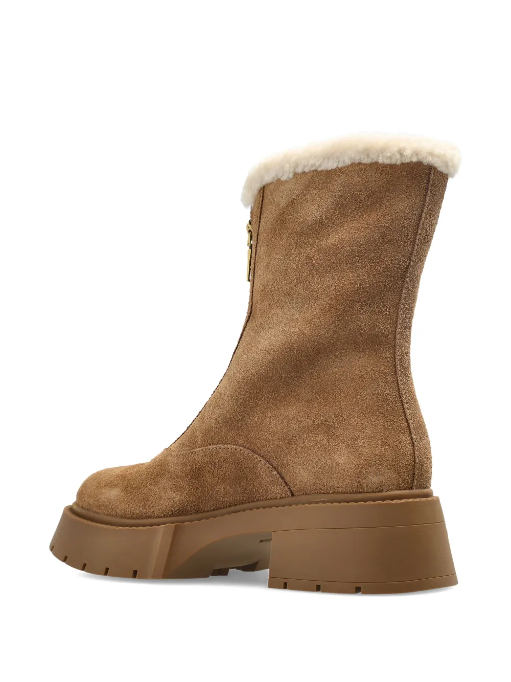 Coach CCH85 lammy sneakers met rits Bruin