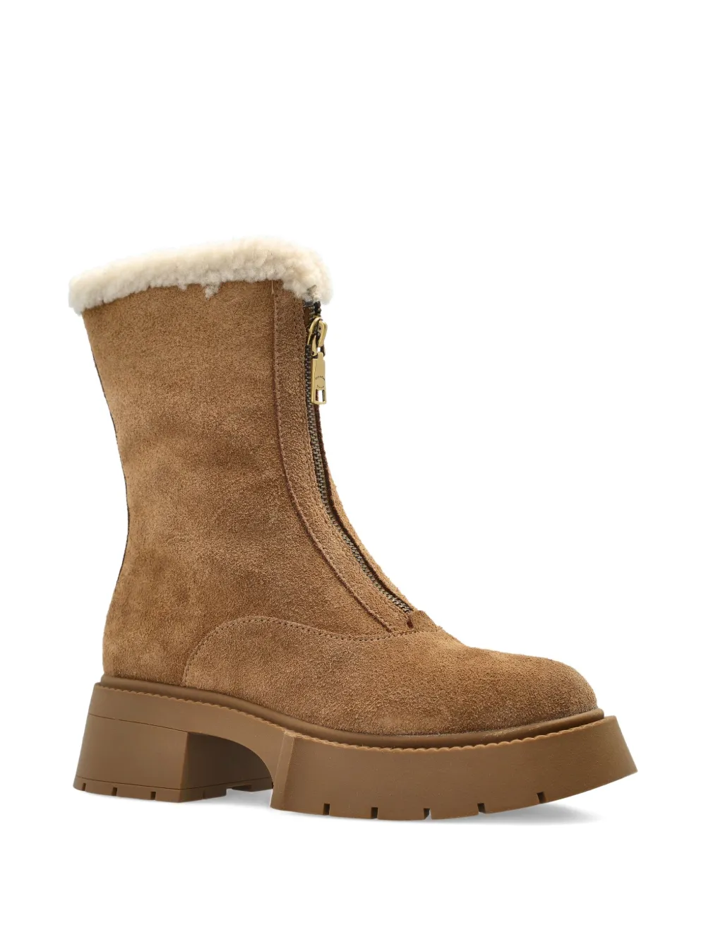 Coach CCH85 lammy sneakers met rits Bruin