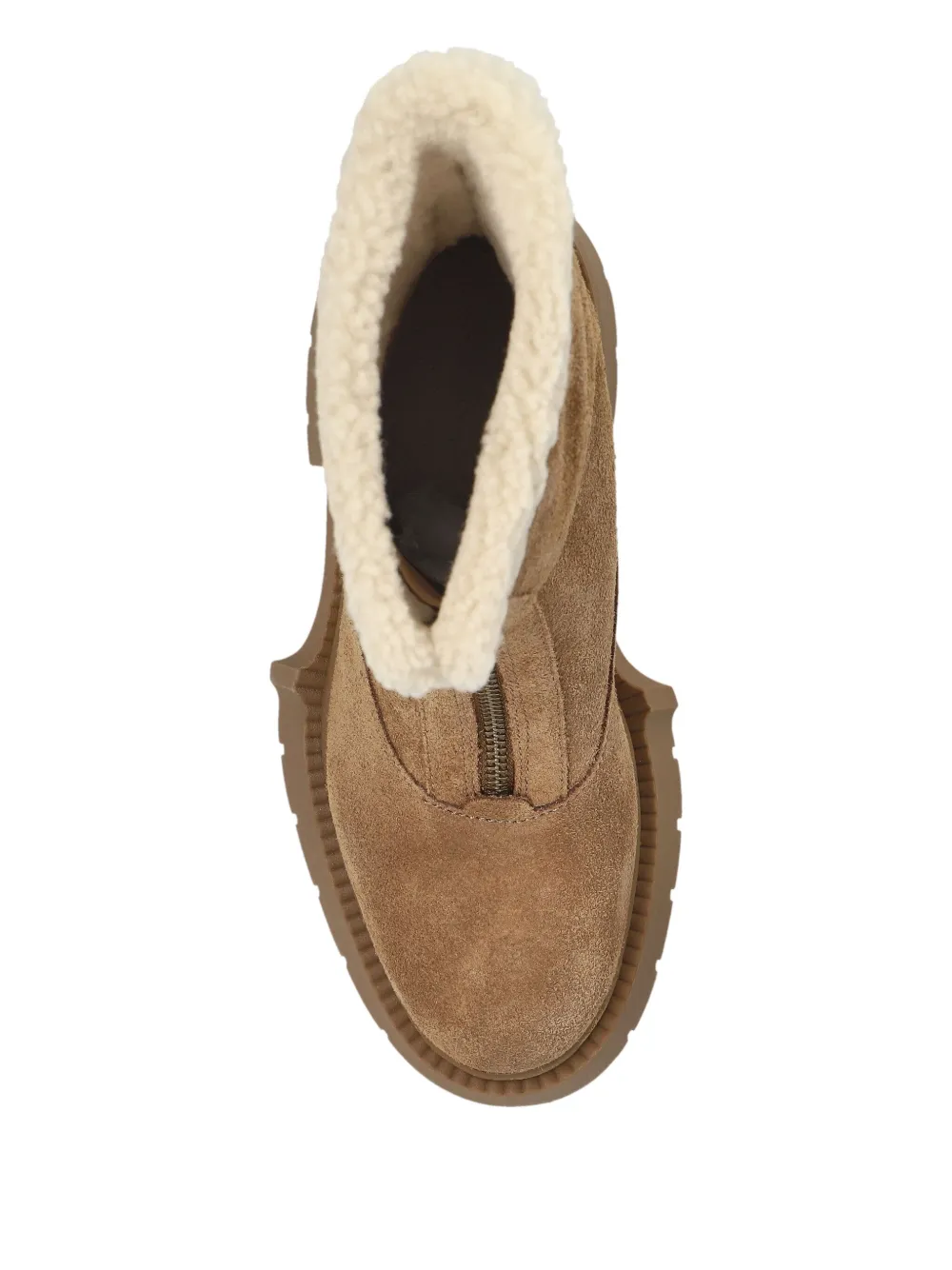 Coach CCH85 lammy sneakers met rits Bruin