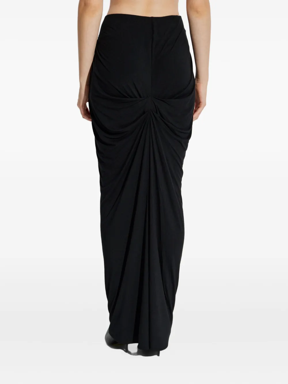 Entire Studios Draped Midi Skirt In Black