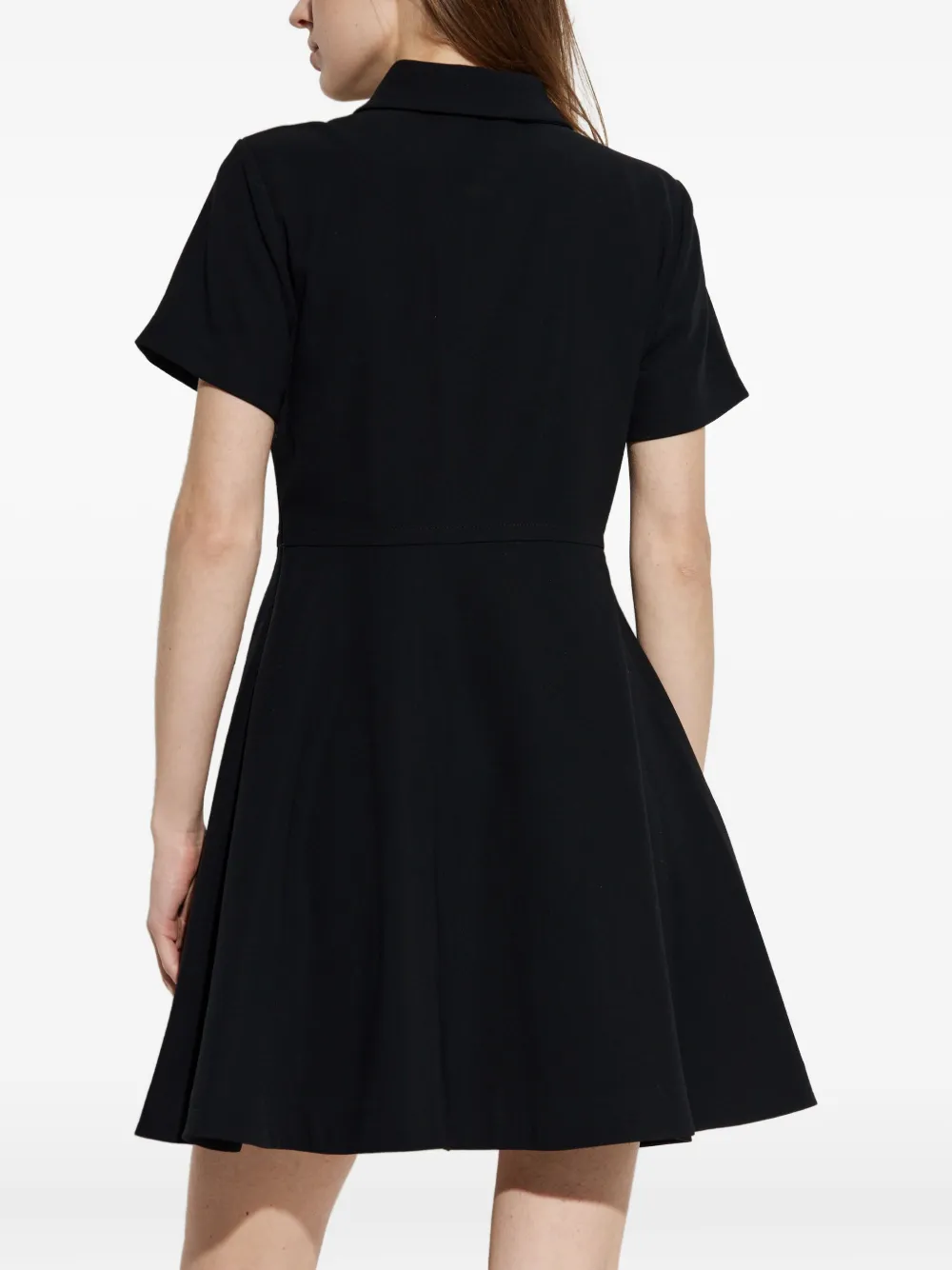 Kate Spade Clover-button Mini Dress In Black