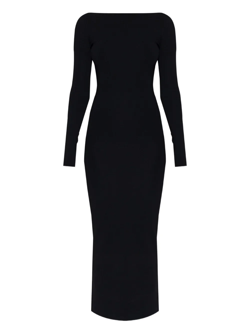 Entire Studios Long-sleeve Midi Dress In Black