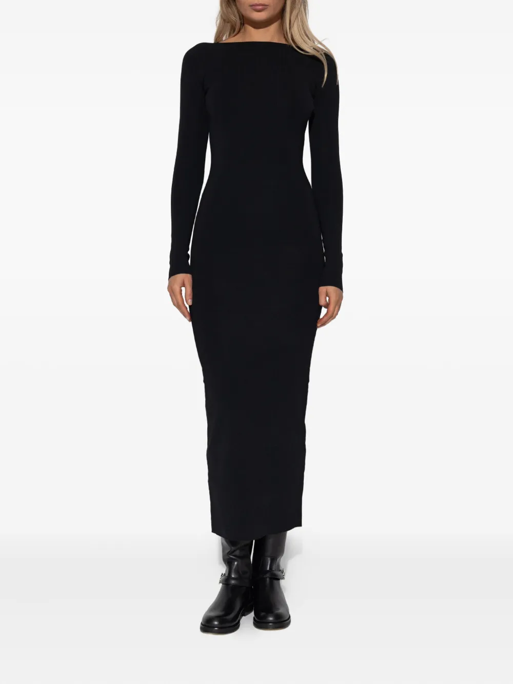 ENTIRE STUDIOS long-sleeve midi dress - Zwart