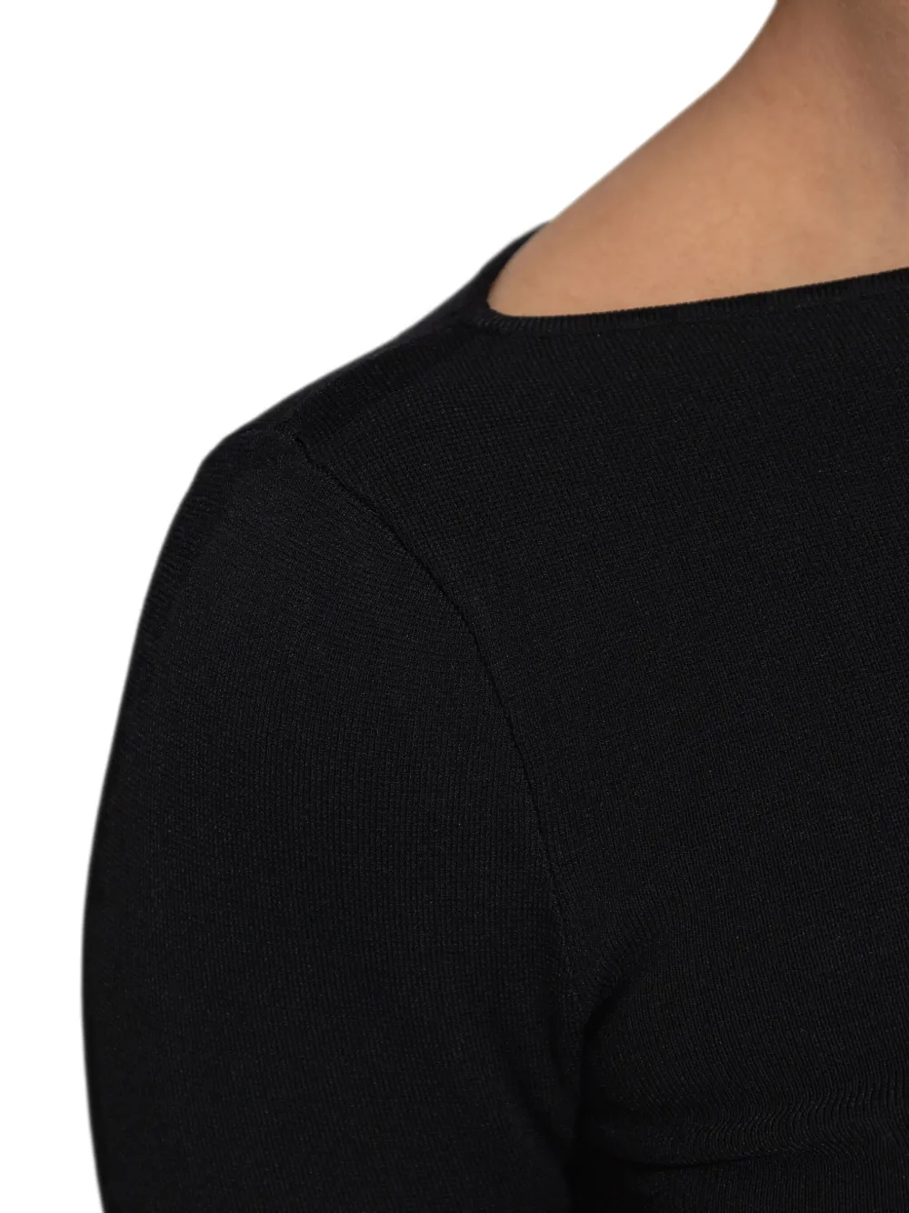 ENTIRE STUDIOS Midi-jurk met lange mouwen Zwart