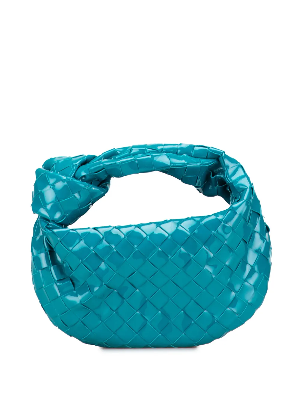 Bottega Veneta Pre-Owned 2012-2025 Mini Patent Intrecciato Jodie hobo Bottega Veneta Pre-Owned 2012-2025 Mini Patent Intrecciato Jodie hobo