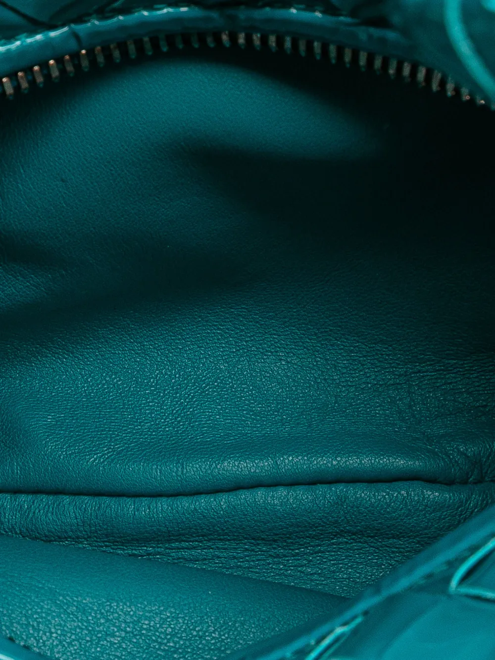 Pre-owned Bottega Veneta 2012-2025 Mini Patent Intrecciato Jodie Hobo Bag In Blue