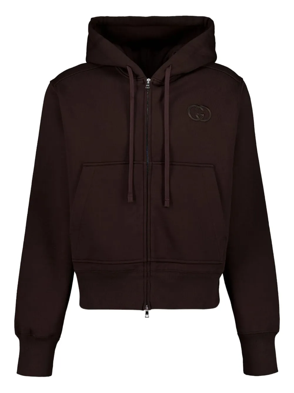 Gucci hoodie zip-up sweater - Brown