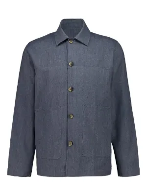 Norwegian Wool Oslo Wool Shirt Jacket | Blue | FARFETCH ZA