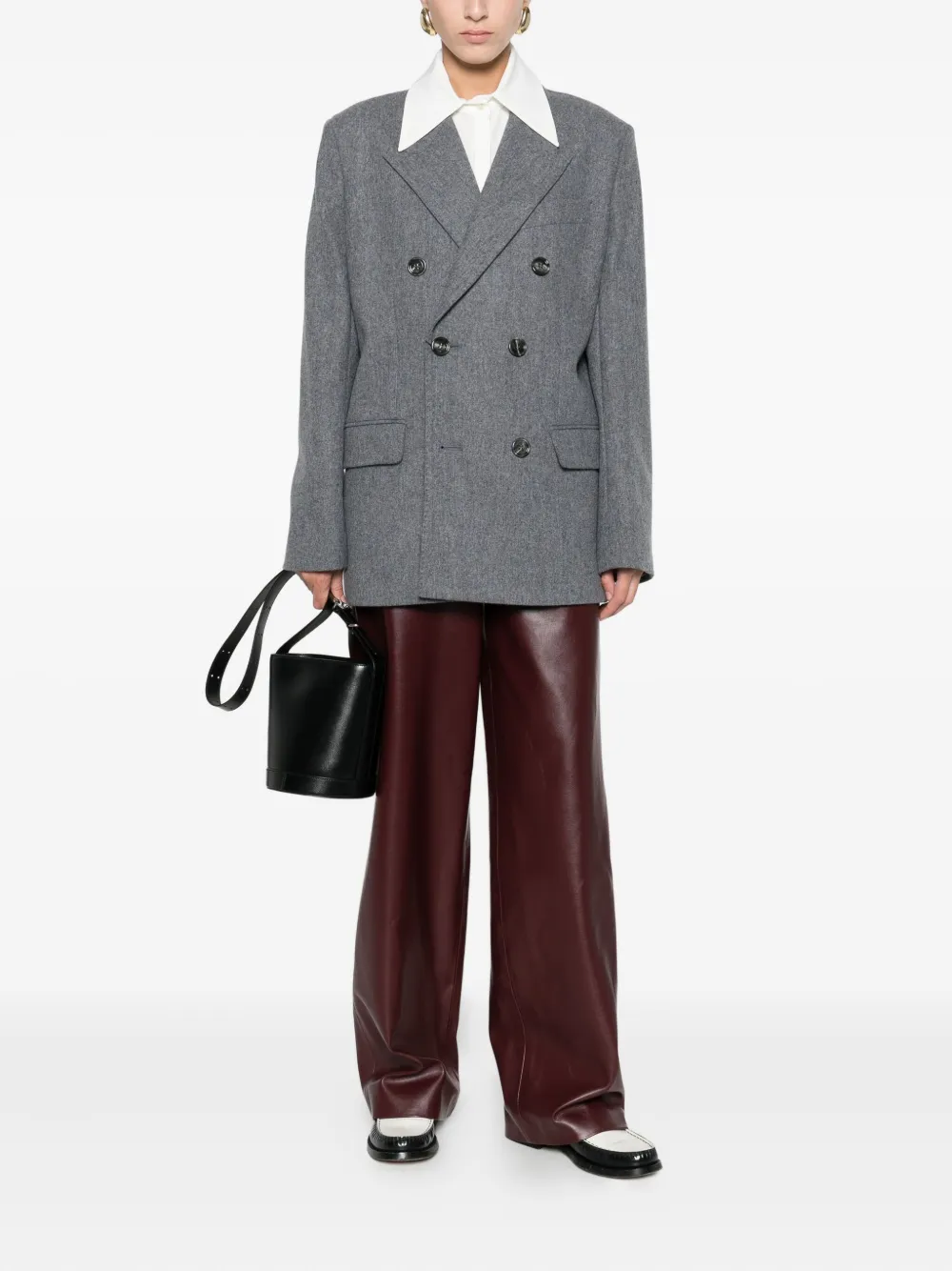 Ami Alexandre Mattiussi Wool Blazer In Gray