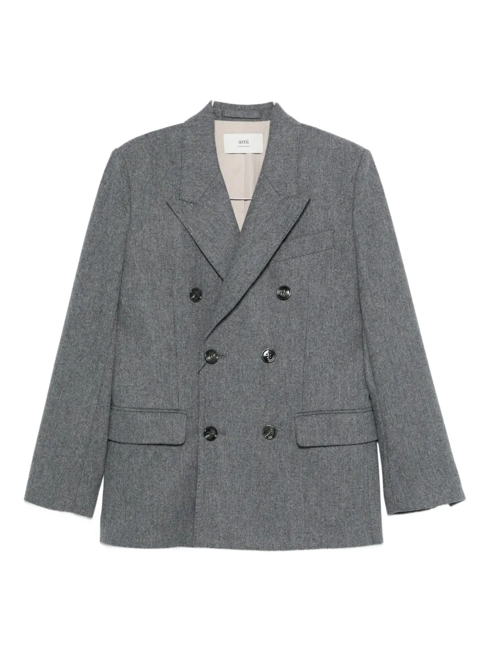 Ami Alexandre Mattiussi Wool Blazer In Gray