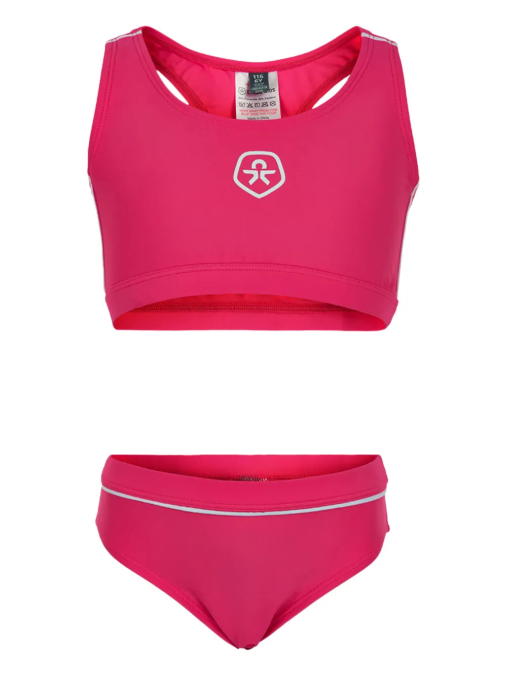 COLOR KIDS ロゴ ビキニ - ピンク