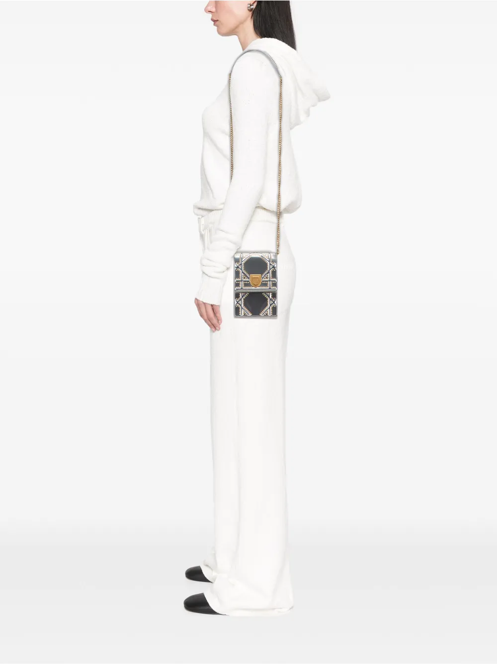 Christian Dior Pre-Owned 2018 Metallic Studded Calfskin Vertical Diorama crossbody bag | Pre-Owned | Image 2