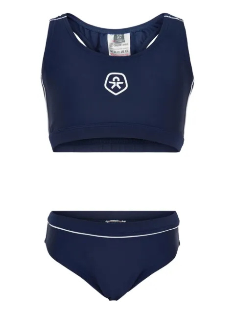 COLOR KIDS logo-print bikini
