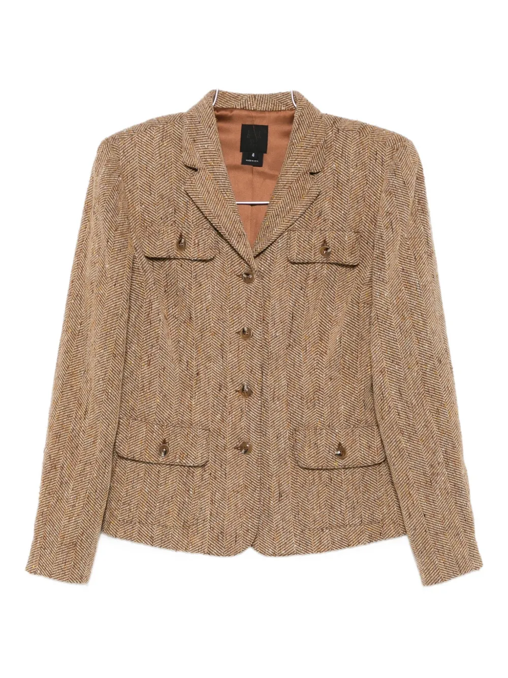 Anna Sui Giacca con motivo chevron - Marrone